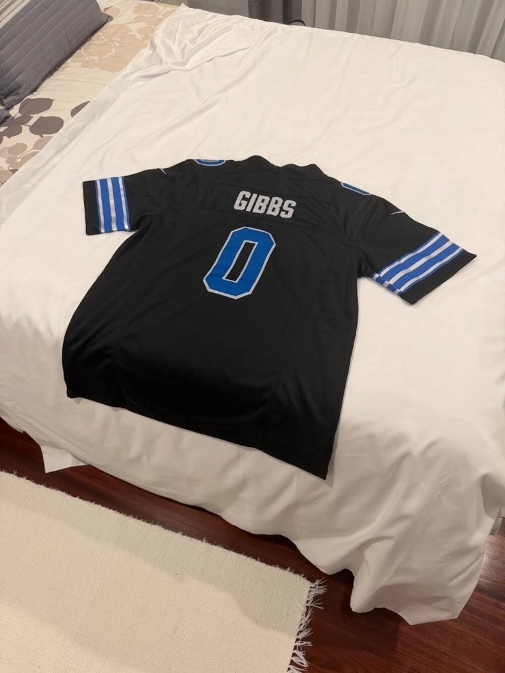 Jahmyr Gibbs Kids Black Vapor Stitched Jersey